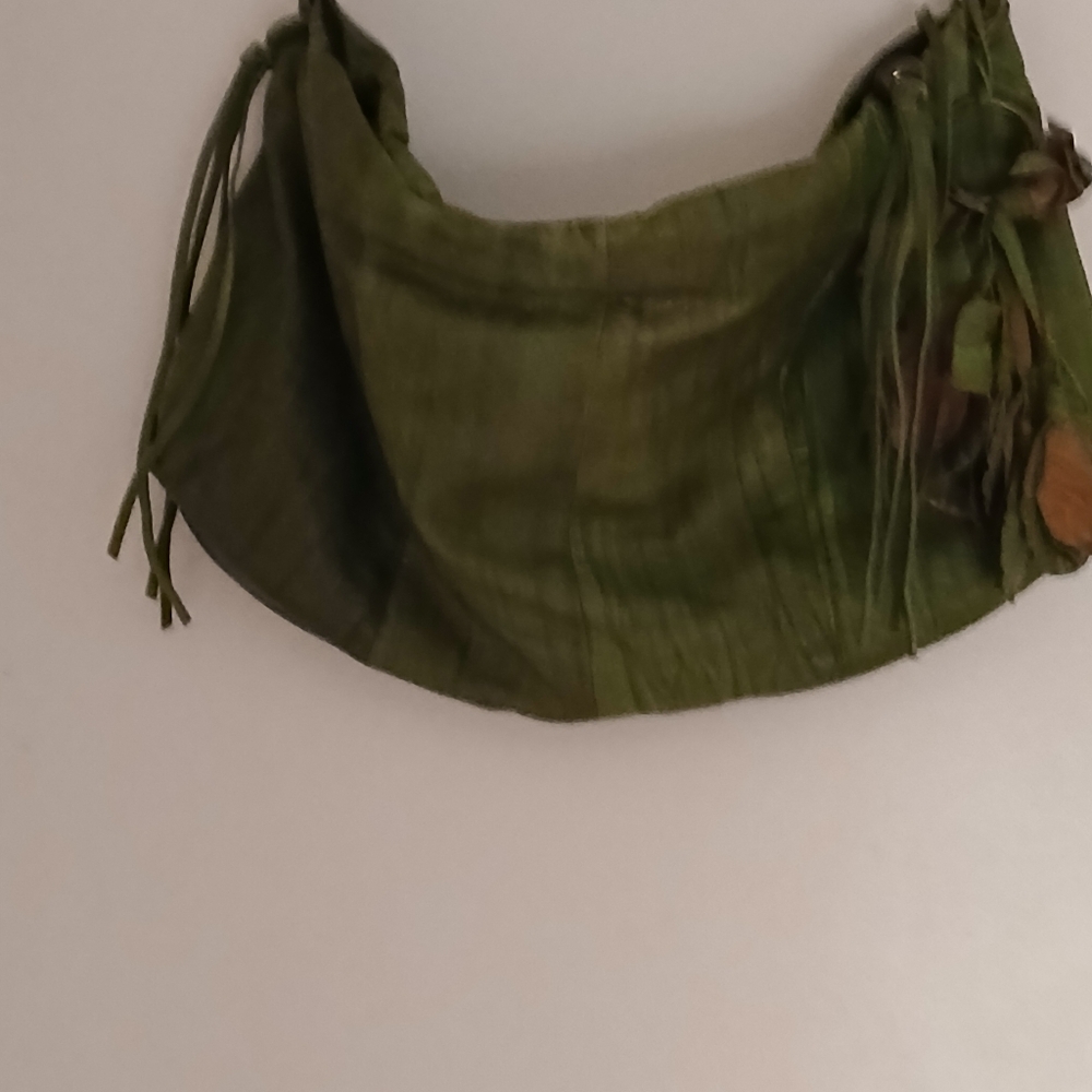 ELISA  Atheniense Vintage Genuine leather shoulder bag leaf Design